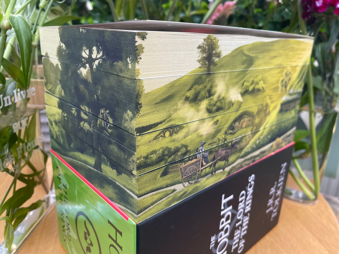 The Hobbit/Lord of the rings box set with custom edge print artwork