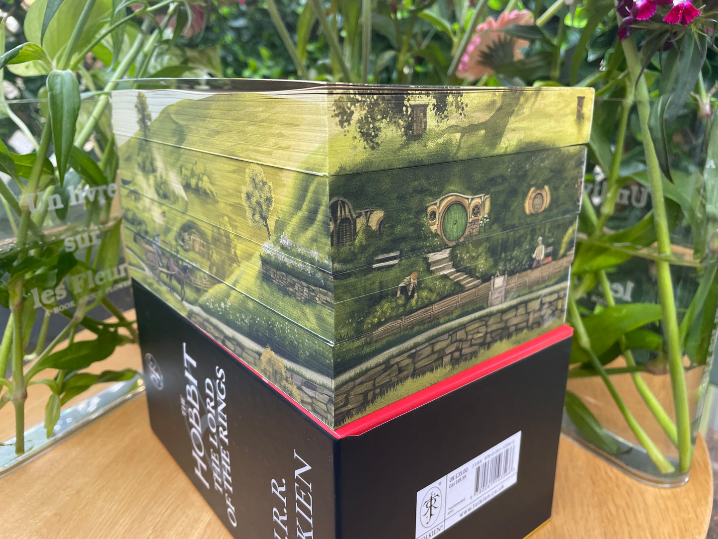 The Hobbit/Lord of the rings box set with custom edge print artwork