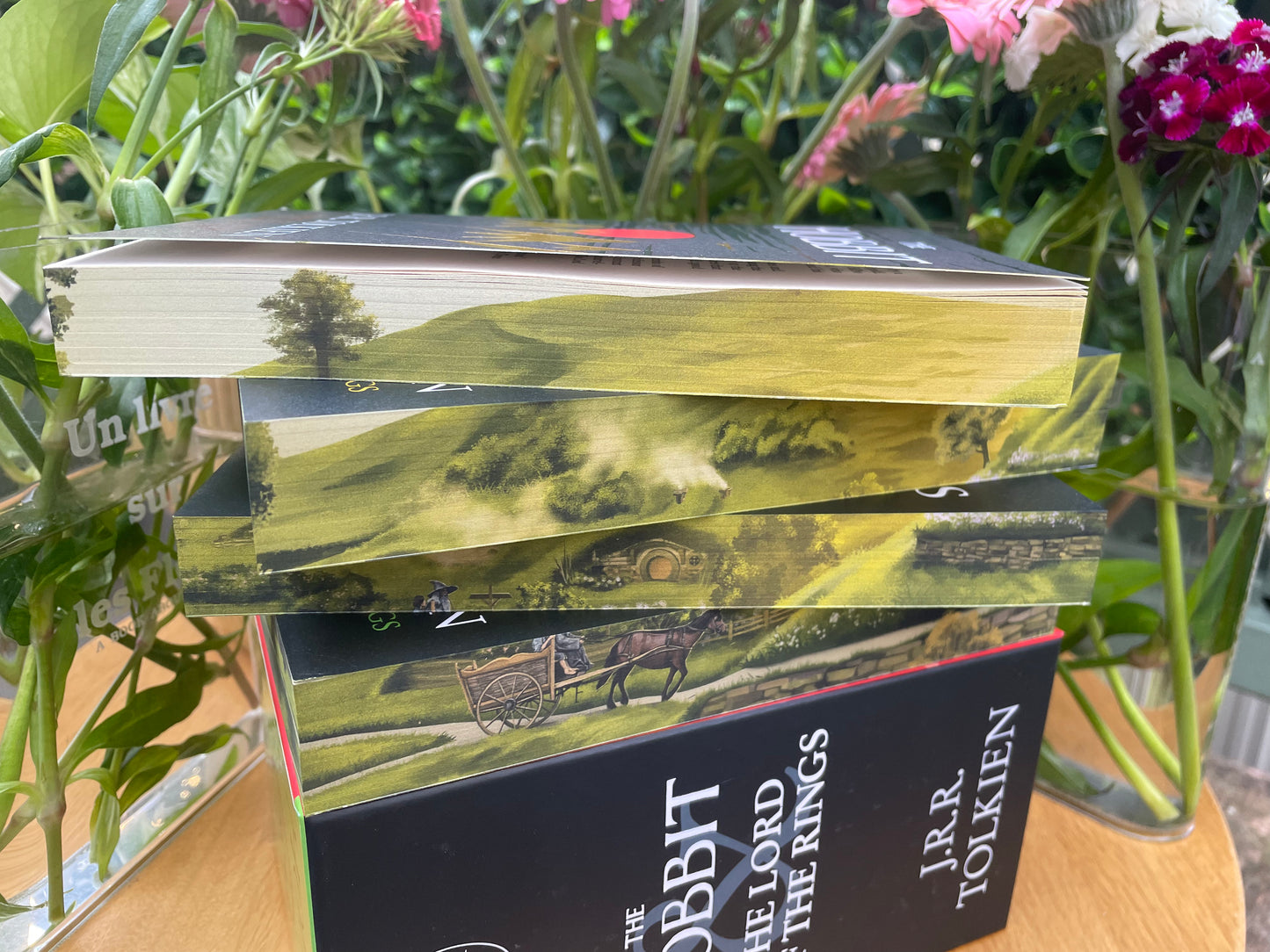 The Hobbit/Lord of the rings box set with custom edge print artwork