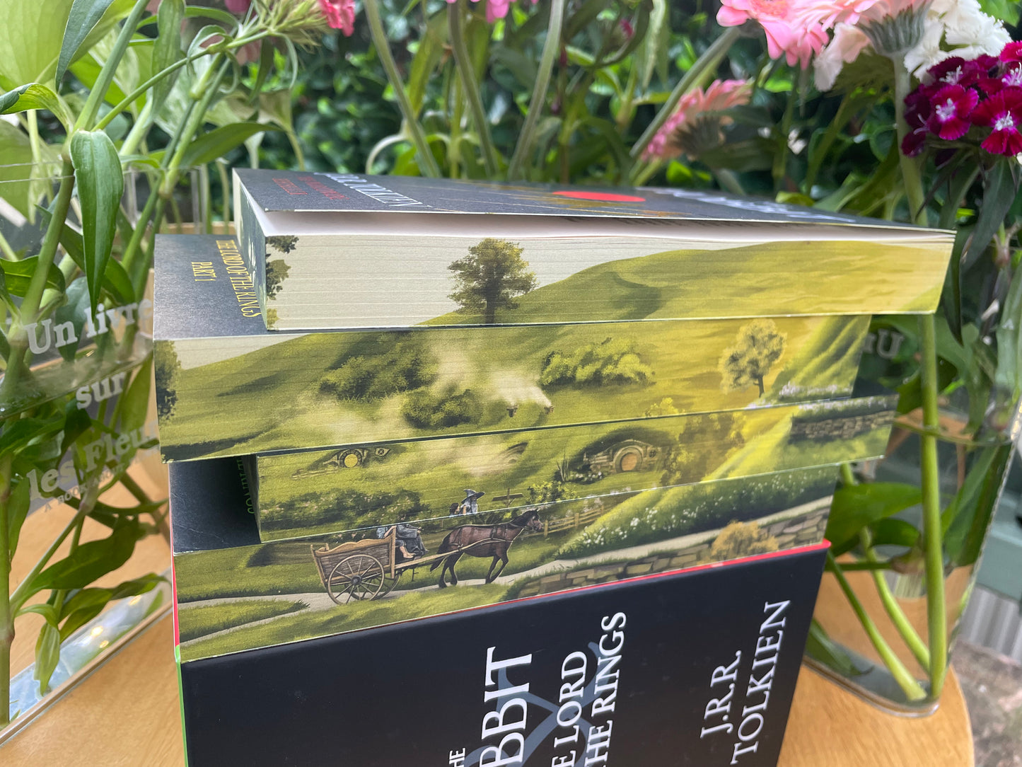 The Hobbit/Lord of the rings box set with custom edge print artwork